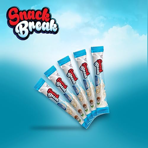 Miniatura 6 de Snack Break  Snacks de oblea enrollada de coco con relleno cremoso de coco, bocadillos de oblea envueltos individualmente, (paquete de 24)
