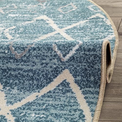 Miniatura 86 de Antep Rugs - Alfombras antideslizantes de 3 x 5 pies (antideslizante) con parte trasera de goma, de estilo antiguo, bohemio, marroquí y con pelo