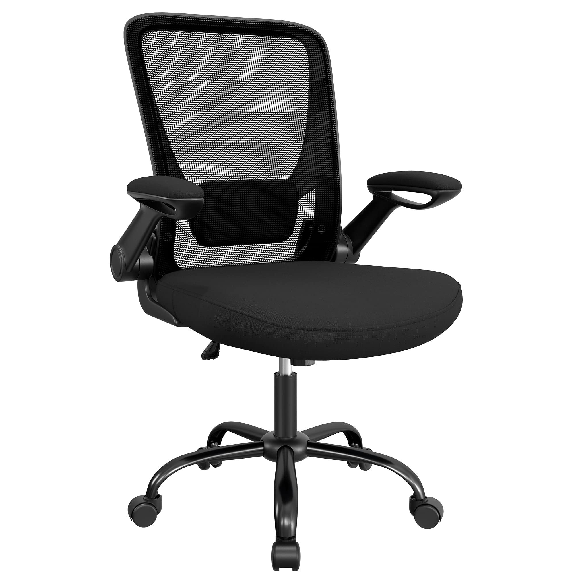 Buy SONGMICS Office Chair with Folding Armrest, Desk Mesh Chair