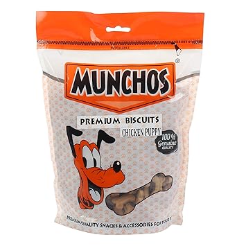 MUNCHOS Premium Dog Biscuits (Chicken, Puppy, 500gm)