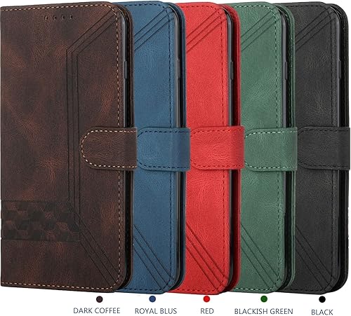 Miniatura 9 de WATSKY Para Xiaomi Poco X3 GTNote10 Pro 5G Line Pattern Flip Phone Case, con cuerda de mano Funda de cuero protectora