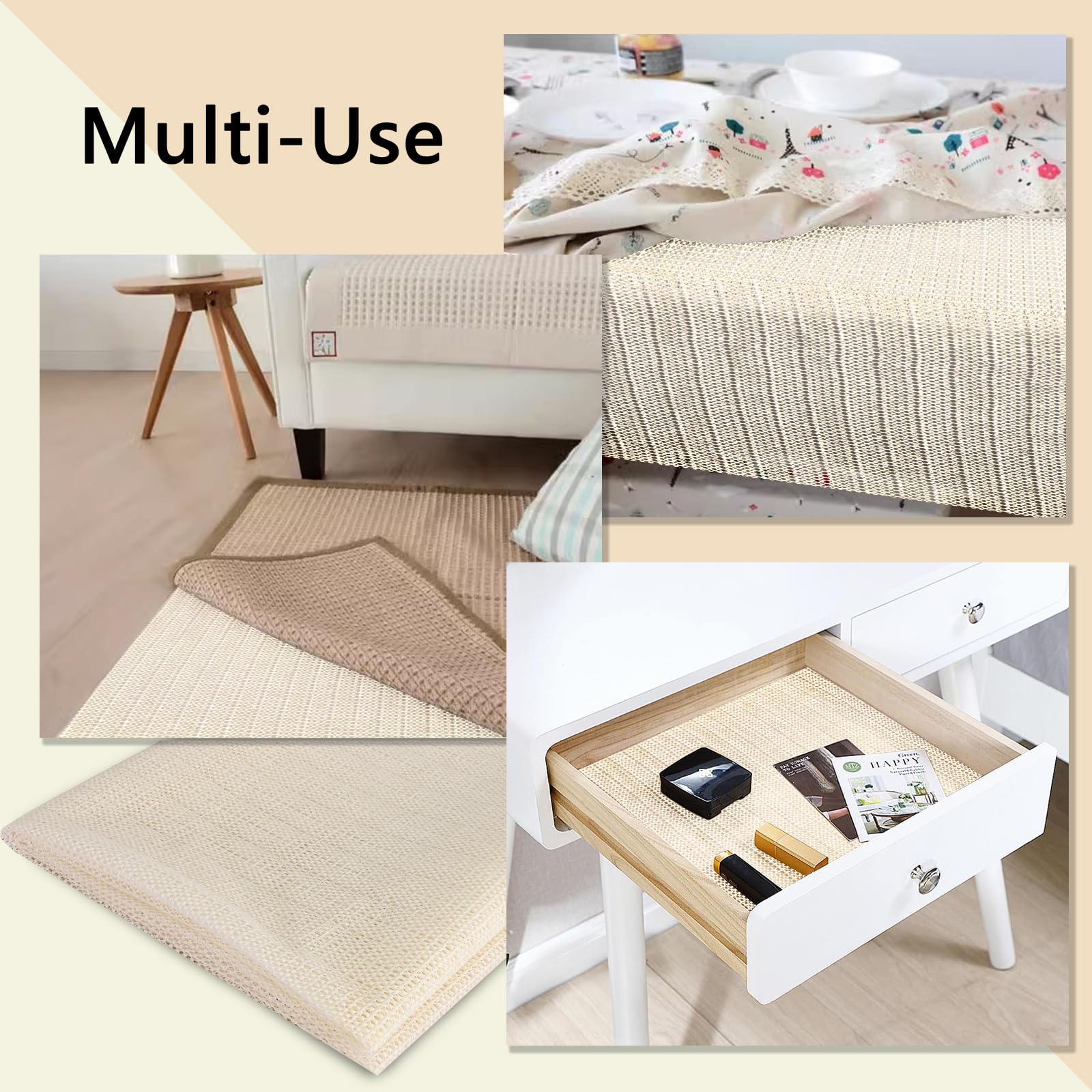 Tappetino Antiscivolo In PVC 50x200 Cm - Per Moquette, Auto, Cucina (Bianco) - Foto 10