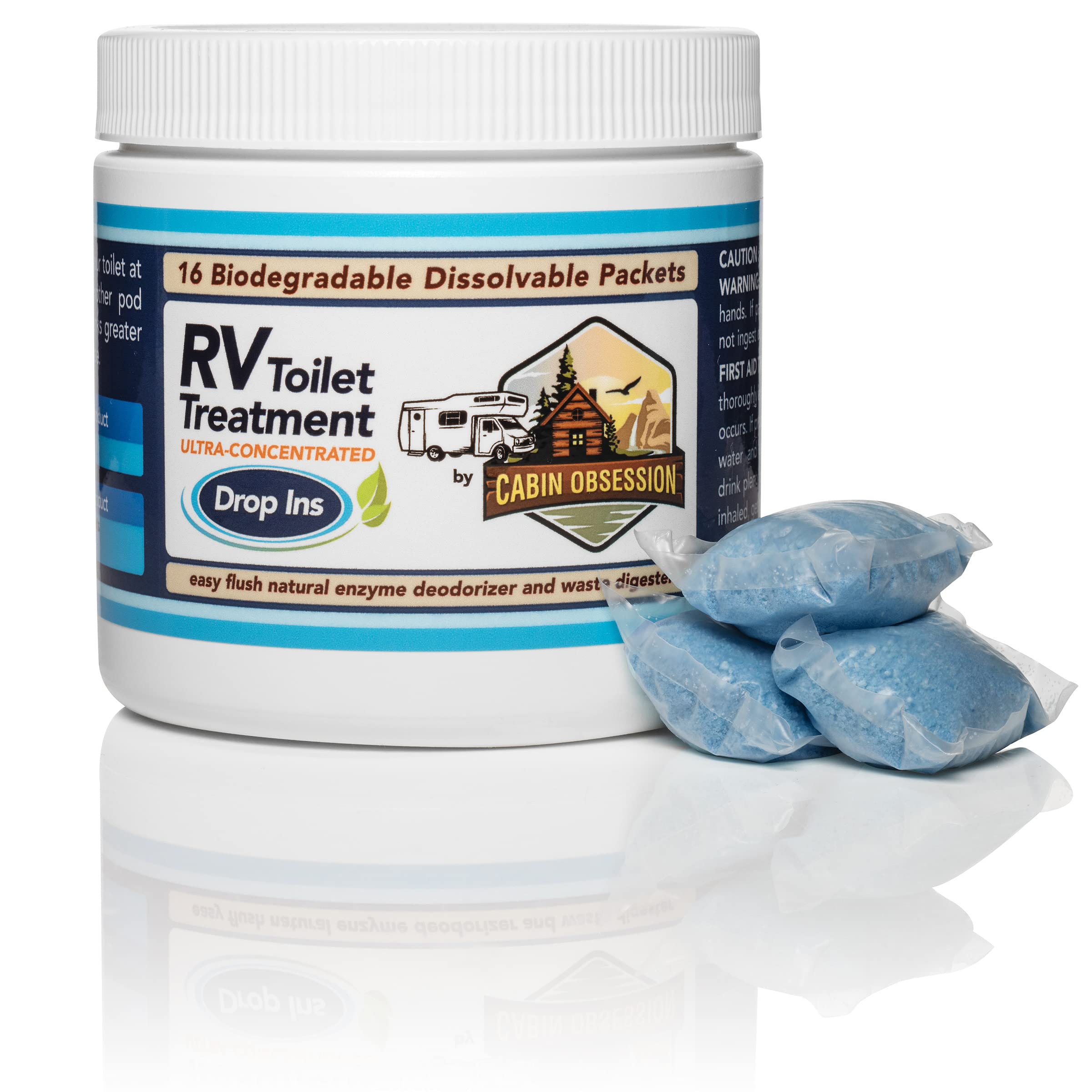 Buy Cabin Obsession RV Toilet Drop Ins 16 Easy Flush SelfDissolving RV Black Tank Packets