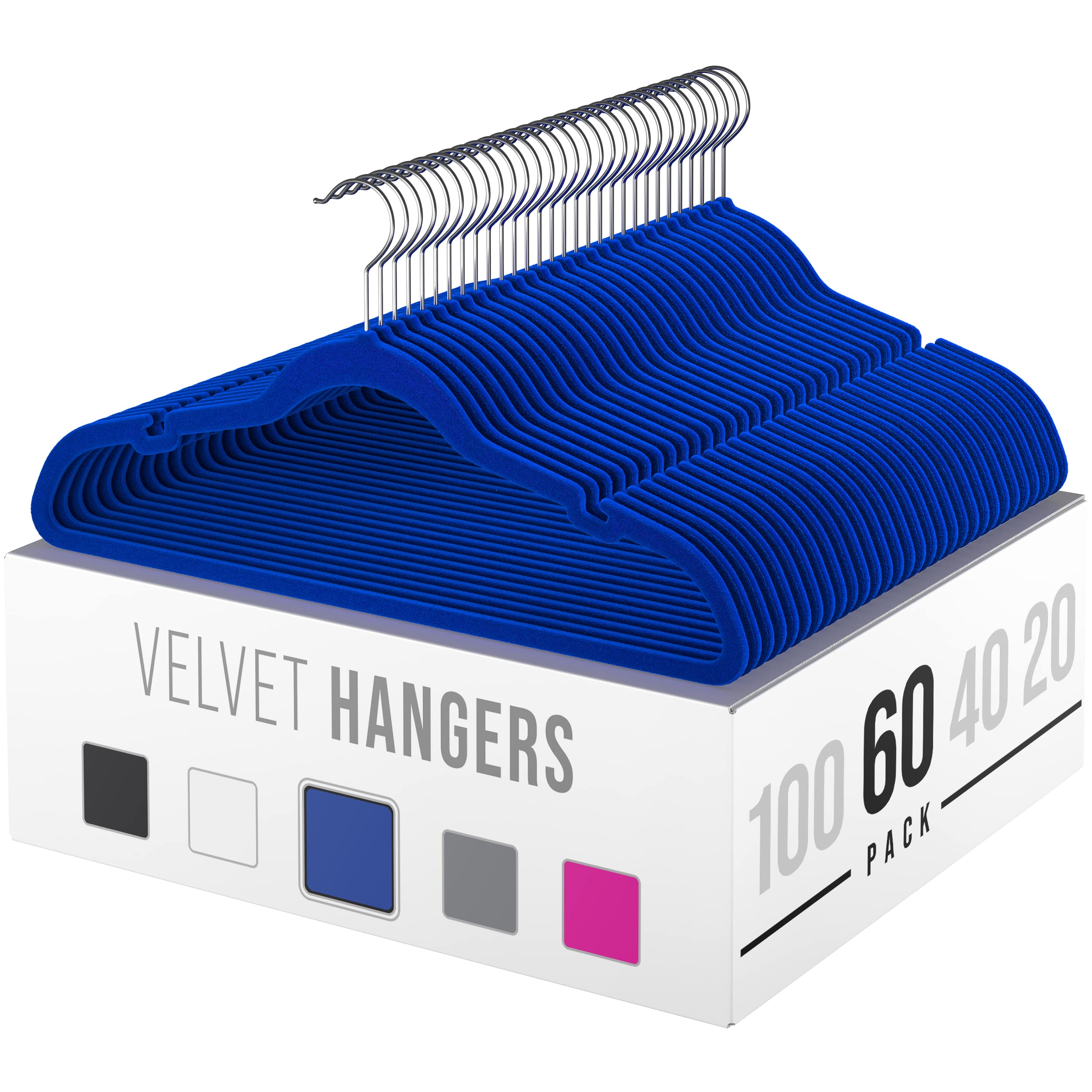 Buy Velvet Clothes Hangers (20, 40, 60, 100 Packs) Heavy Duty Durable