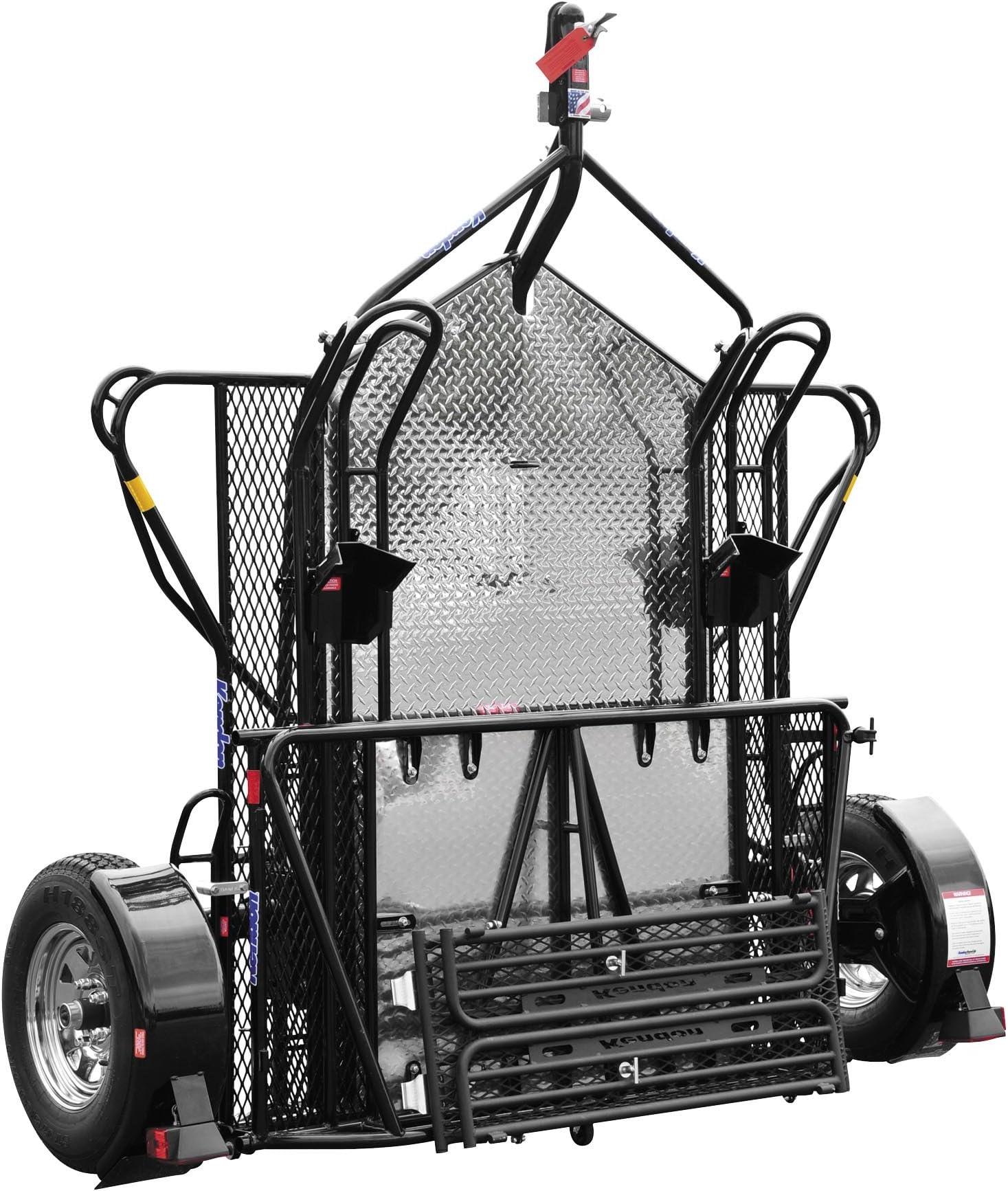 Kendo Dual Ride-Up SRL Stand-Up Motorcycle Trailer - Black - BB207RU