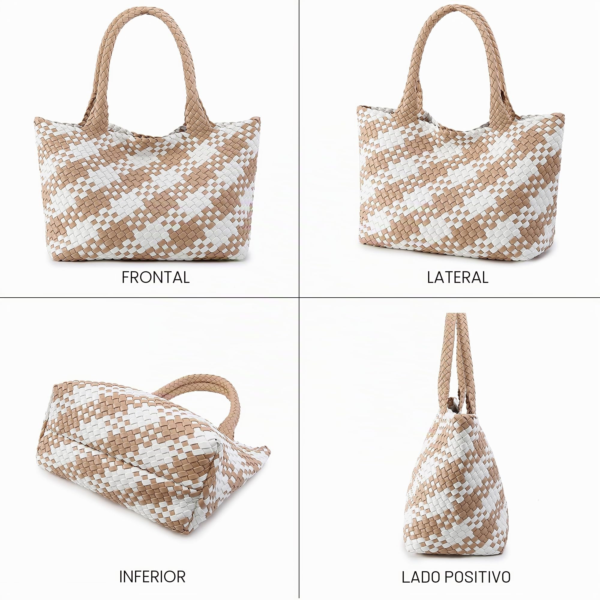 Queenoris Bolsa tejida 1135 para mujer, hombro, bolsa HOBO