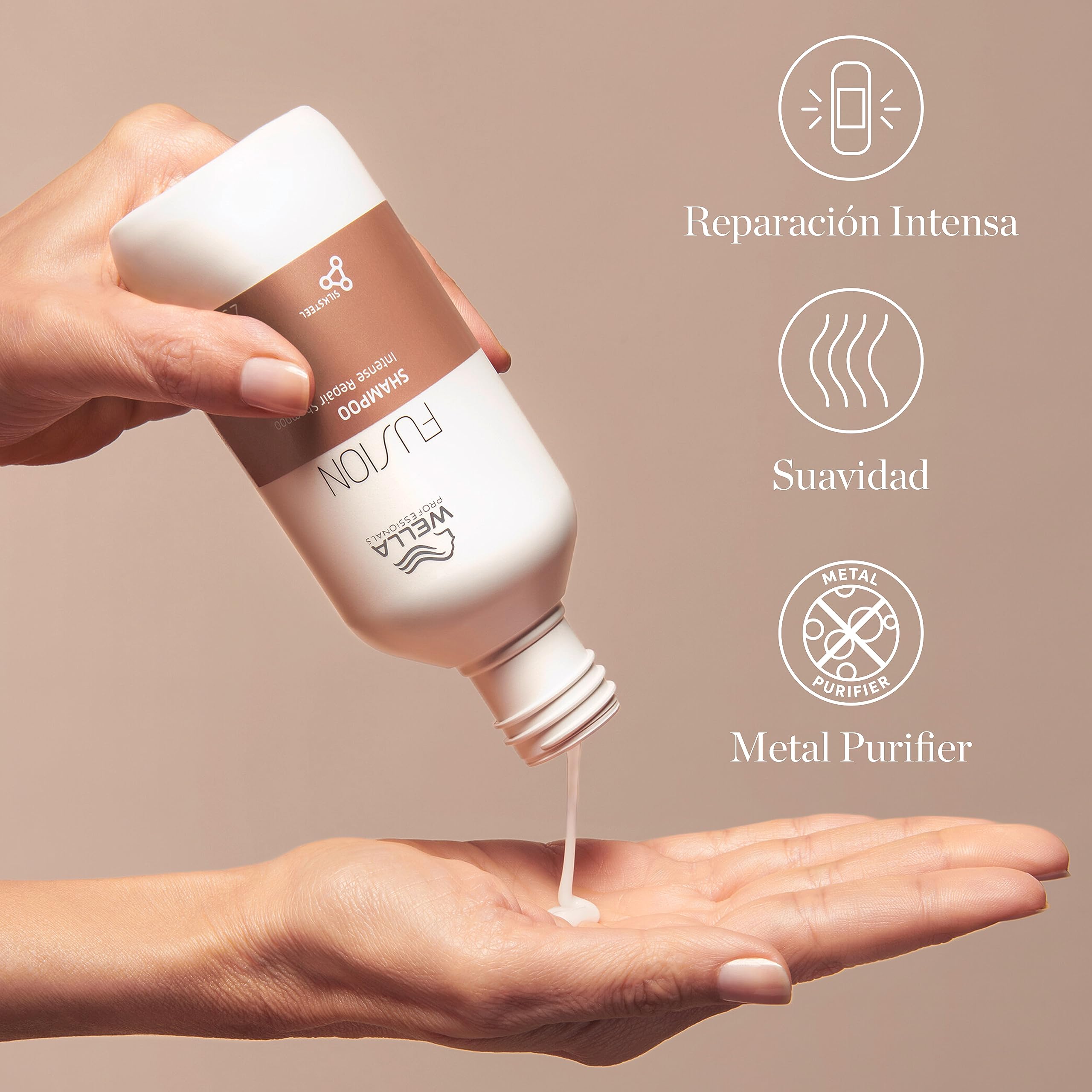Wella Professionals Pack Fusion, Reparación Intensa, Cabello Dañado, Champú (1L) + Acondicionador (1L) + Mascarilla (500ml)