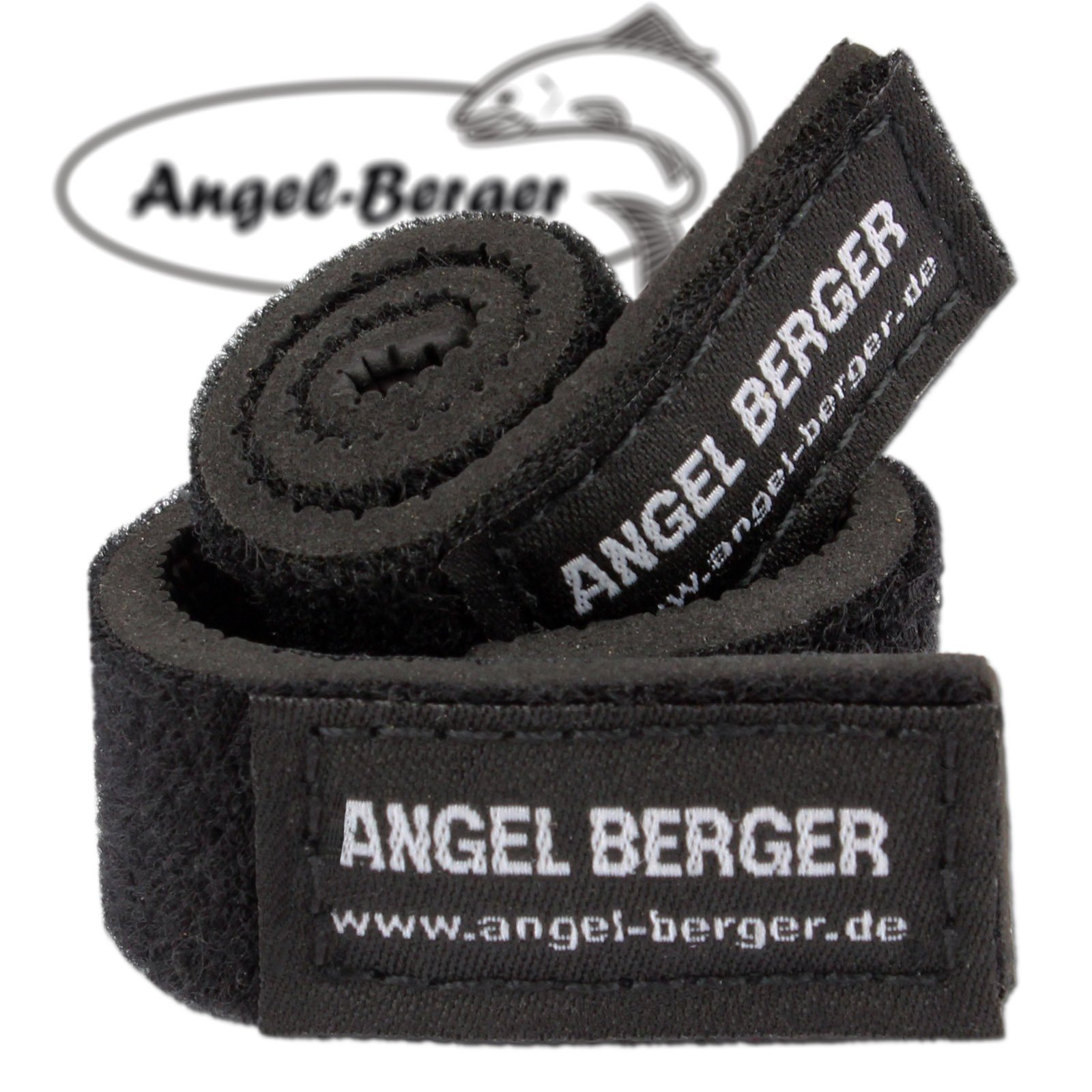 Angel-Berger - Cinta de velcro para cañas de pescar (10 x neopreno, 2 unidades)