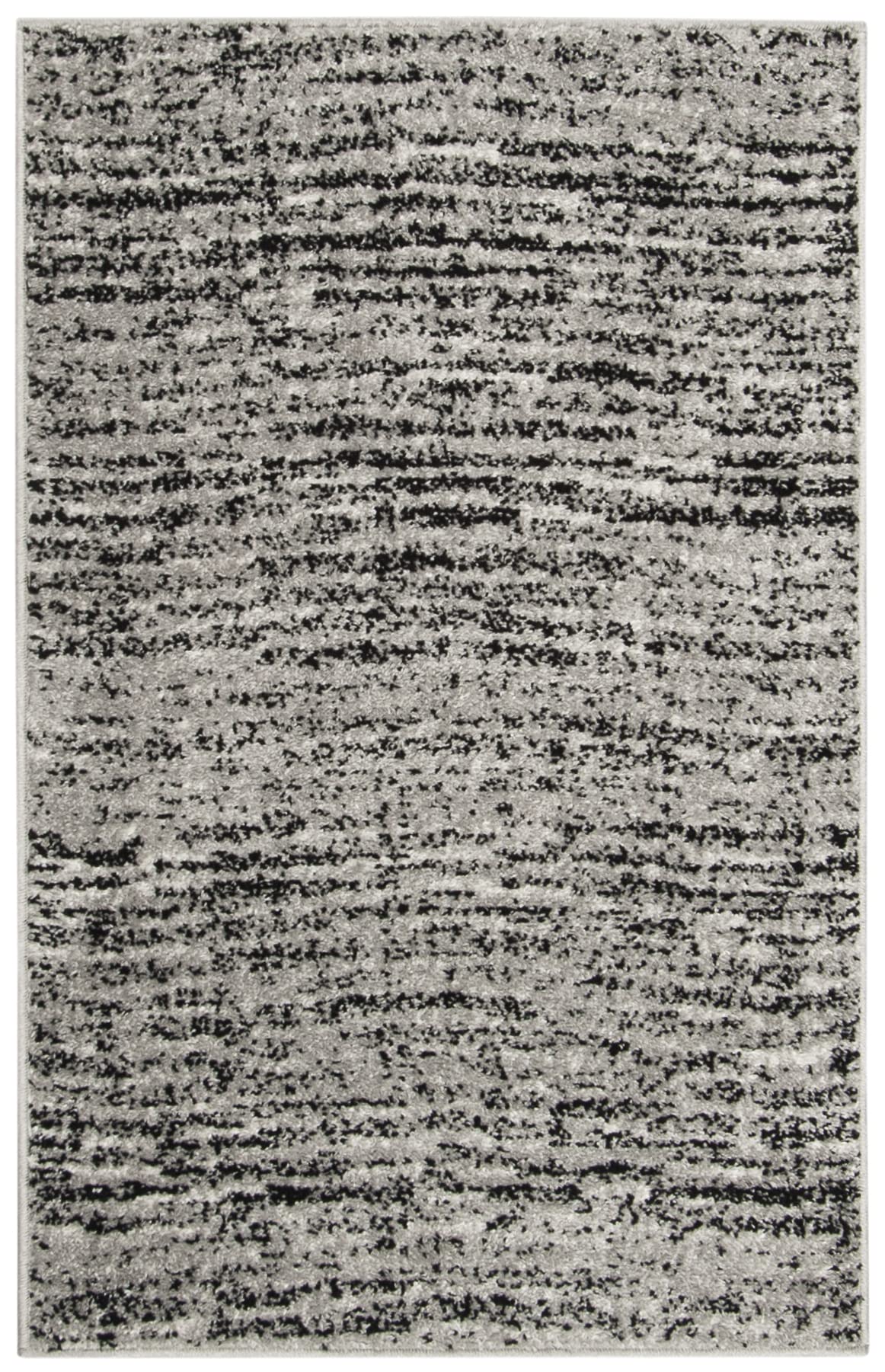 SAFAVIEH Adirondack Collection Accent Rug -Black & Silver, Modern Abstract Design, Non-Shedding & Easy Care, Ideal for High Traffic Areas in Entryway, Living Room, Bedroom (ADR117A)