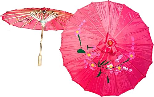Miniatura 7 de TJ Global Pack de 2 sombrillas japonesas chinas tamaño 220 in para bodas fotografías disfraces cosplay decoración y otros eventos 2 paraguas