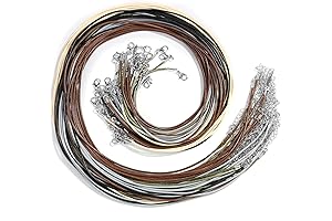 Paxcoo Necklace Cord with Clasp: 50-Piece Waxed Cotton Cord for Jewelry Making