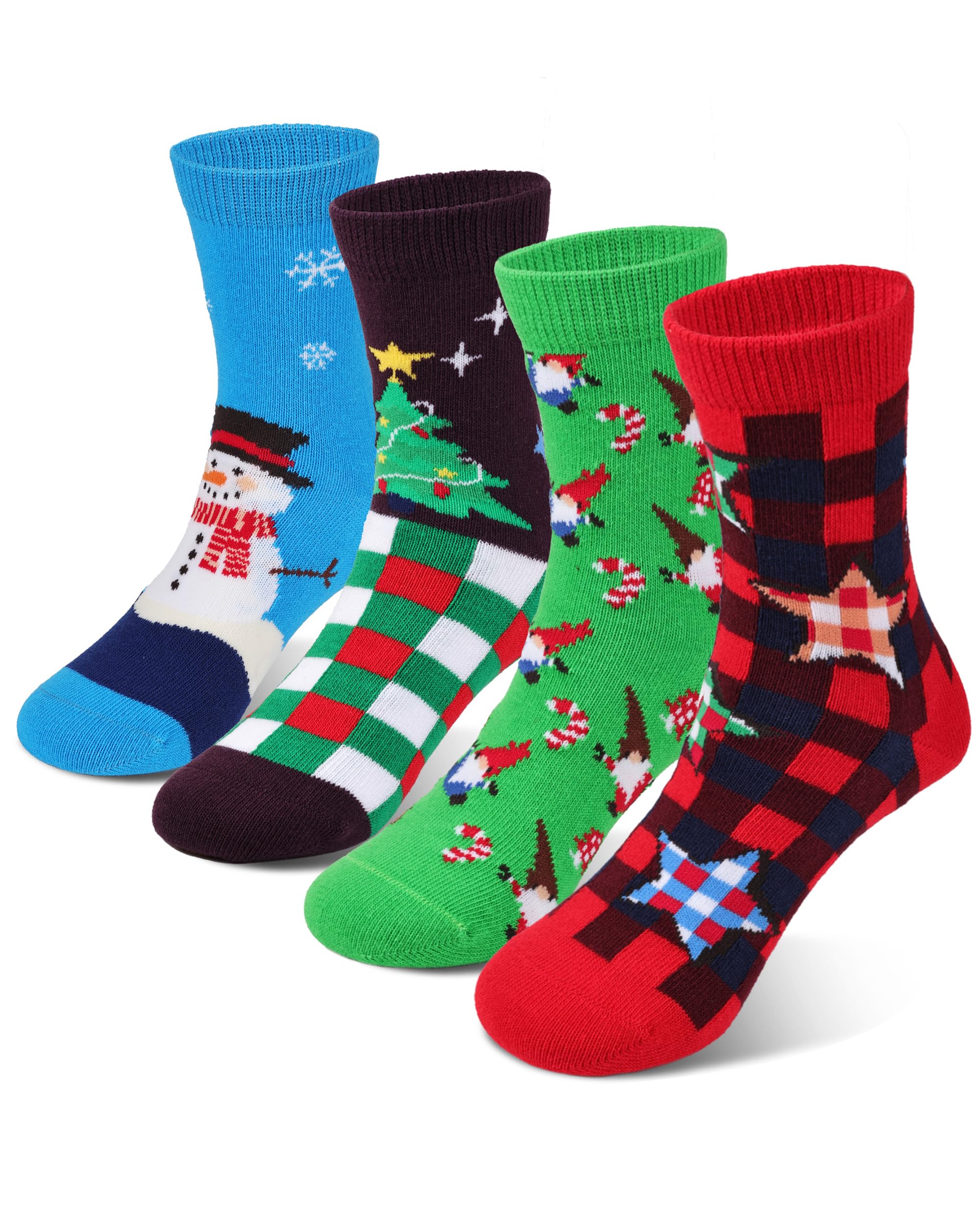 COTTON DAY Kids Boys Crew Dress Socks Bright Colorful Pattern Design