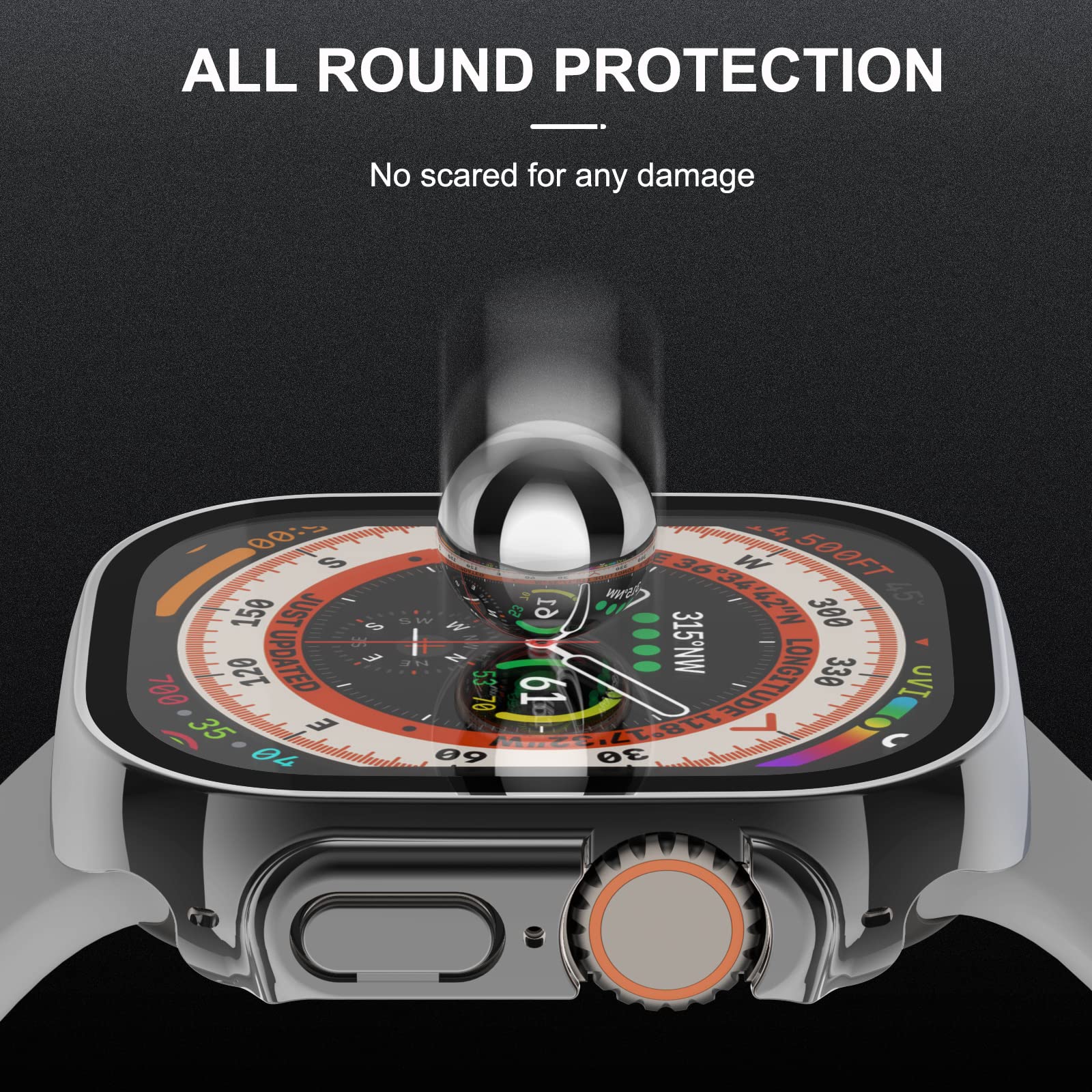 Recoppa Pack of 2 Apple Watch Ultra Protective Cases, 49 mm - Image 3