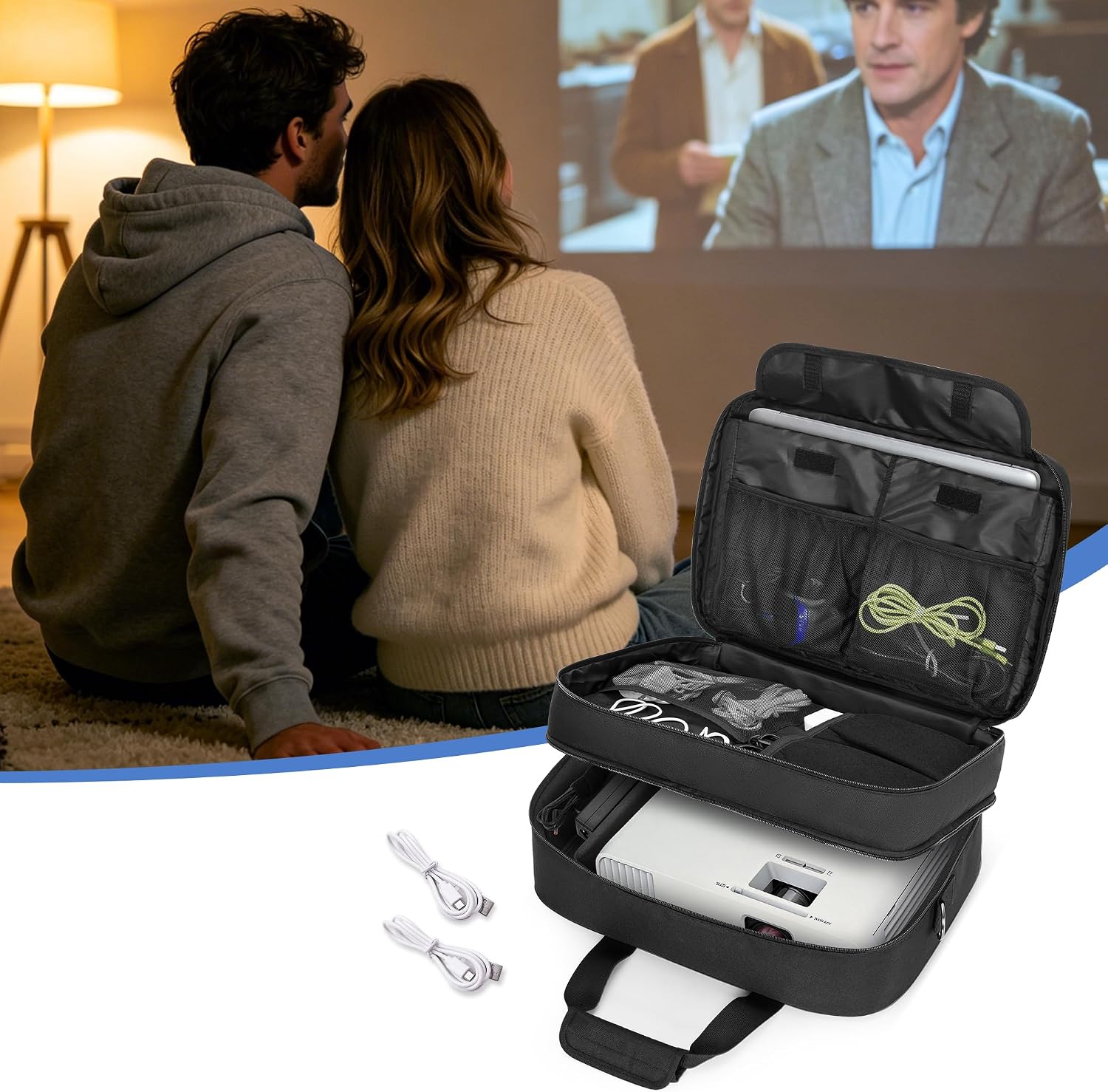 Trunab Projector Case Compatible with Epson/Major Projector, Travel Bag
