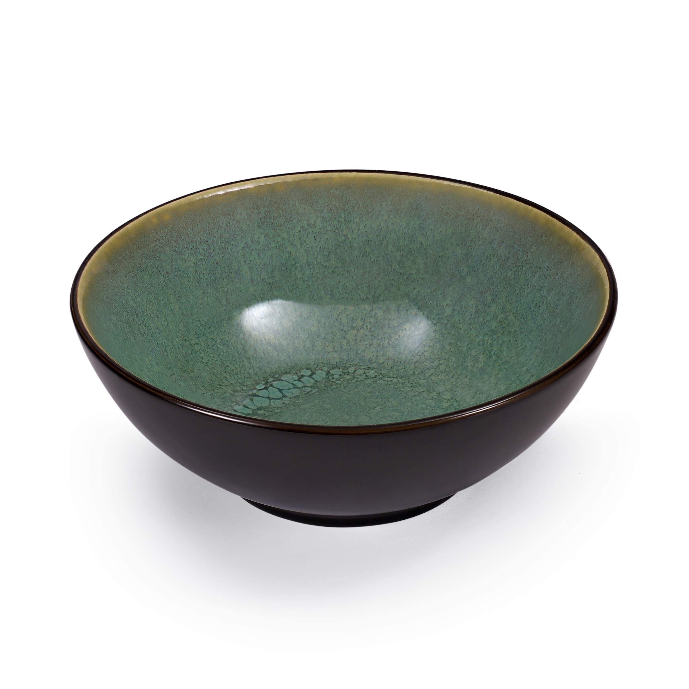 Urban Lifestyle Set di ciotole per ramen in ceramica, 2 pezzi, 20 cm, 900-1000 ml, ciotola per zuppa, insalatiera, ciotola per pho, ciotola per ramen, ciotola per cereali (Verde)