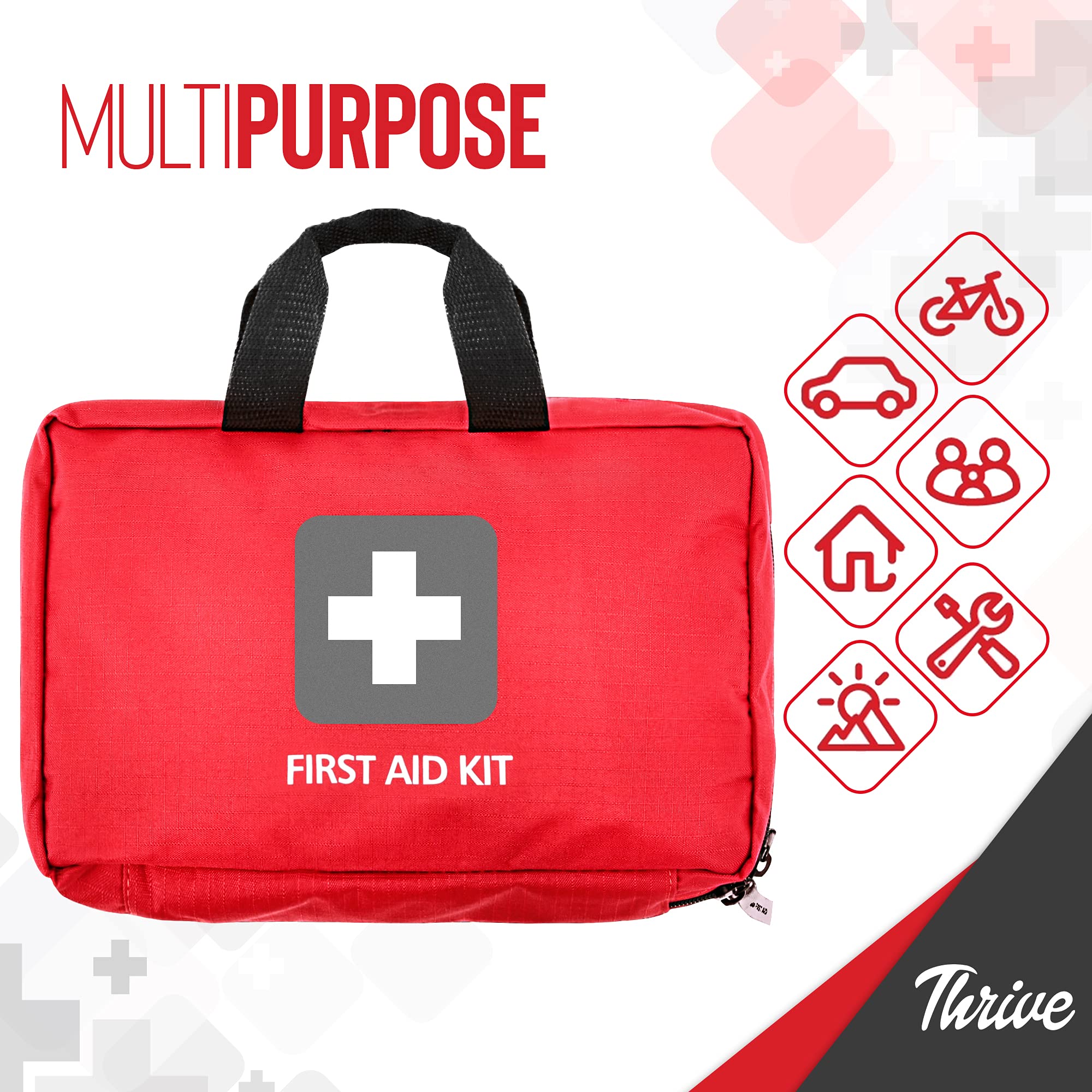 Buy Thrive First Aid Kit, 291 Pieces College Dorm Room Essentials and