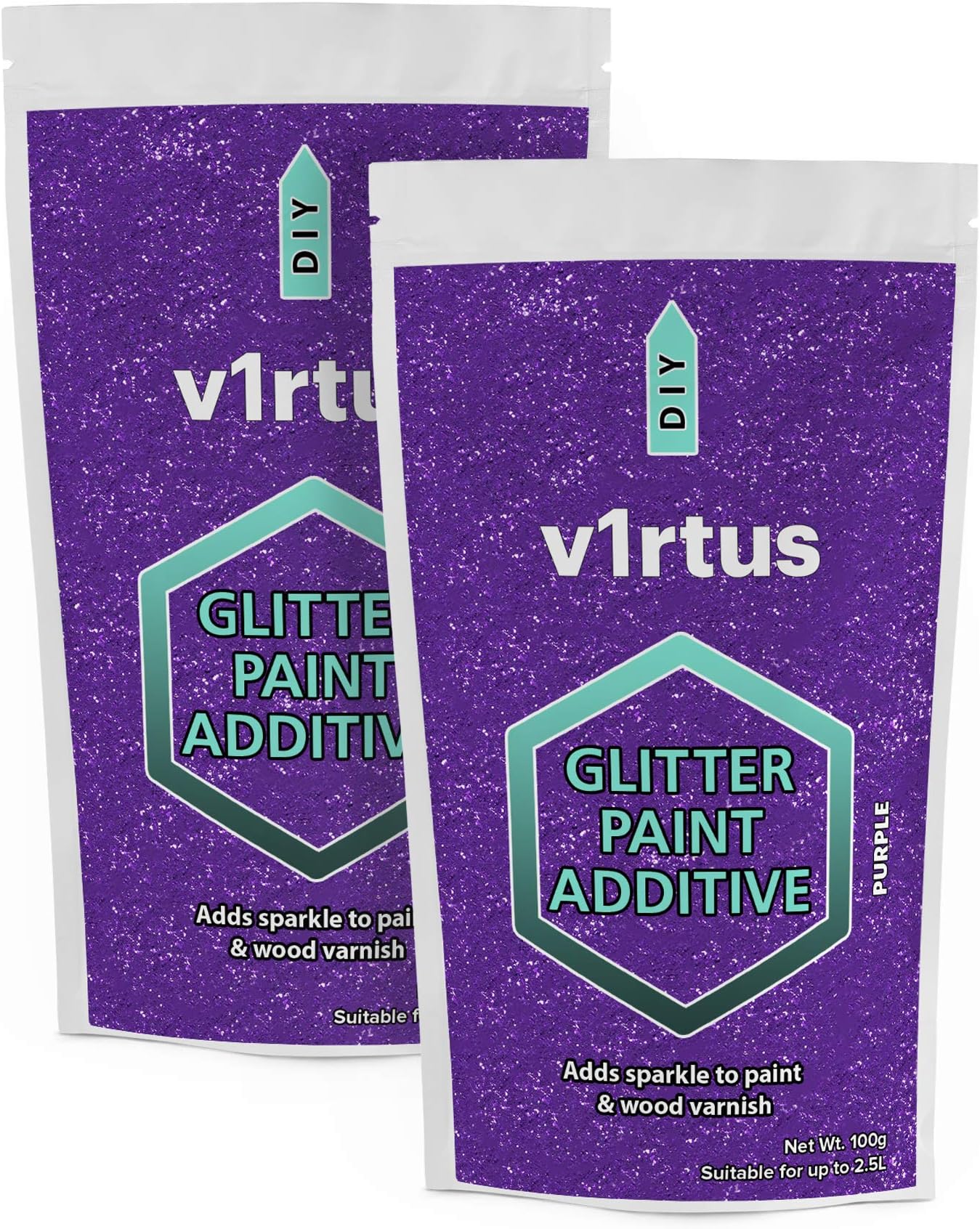 v1rtus 2 X Glitter Paint Additive 100g (Rose Gold) Amazon.co.uk