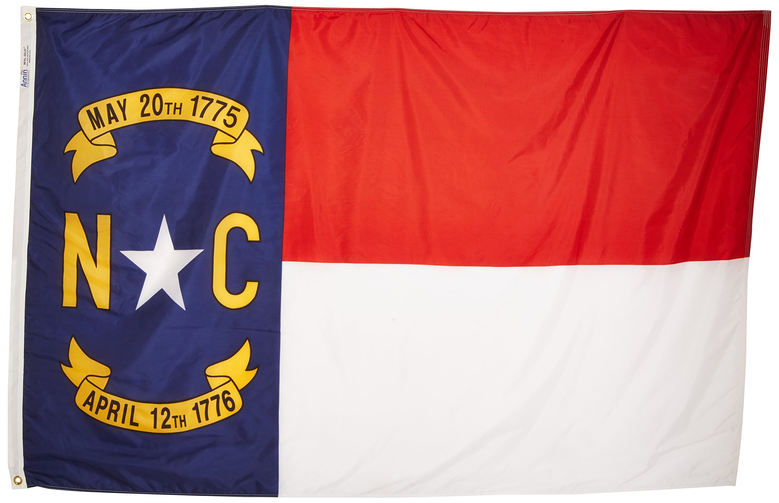 Annin FlagmakersNorth Carolina State Flag USA-Made to Official State Design Specifications, 4 x 6 Feet (Model 143970)
