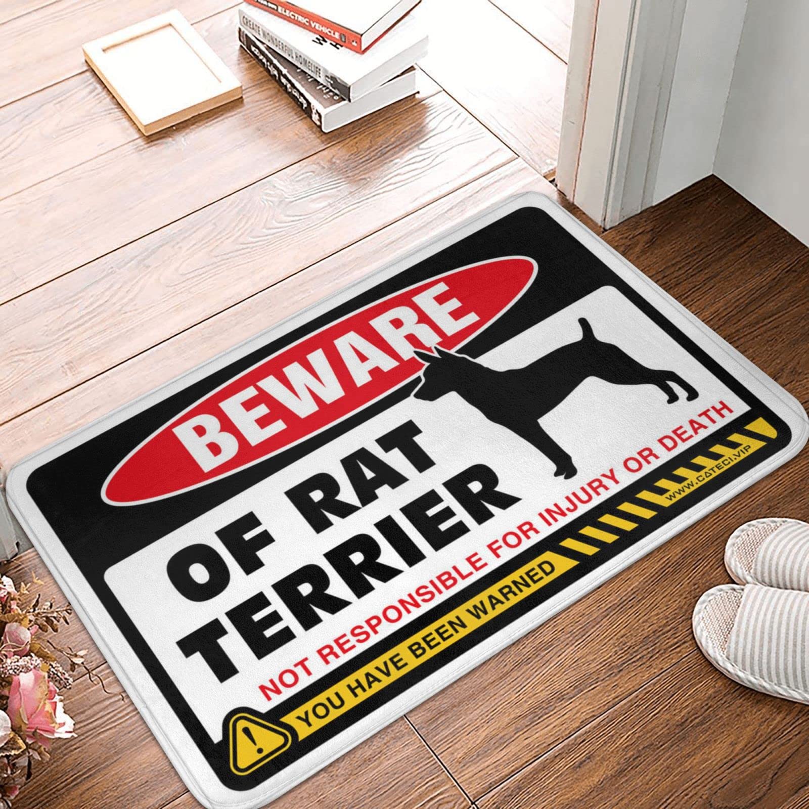Tapis de porche antidérapant Rat Terrier tapis d'entrée intérieur extérieur