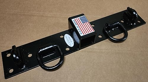 Kit de remolque de tractor compacto y resistente, ganchos de cadena, anillos D, placa receptora, compatible con John Deere, Kubota, recubrimiento en