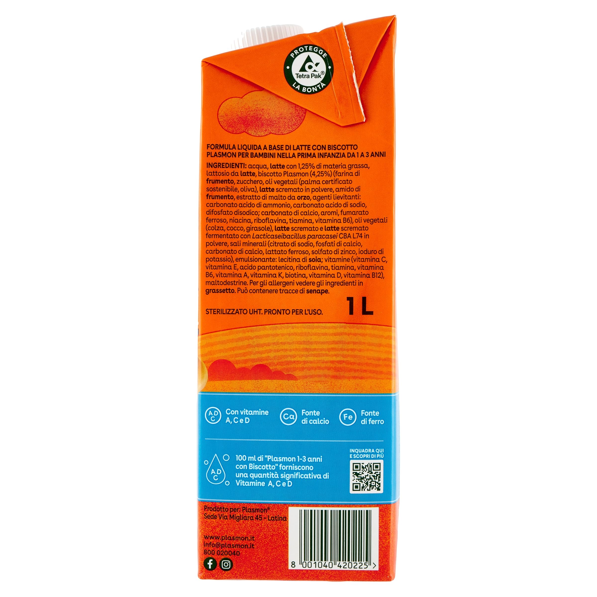 Plasmon Nutrimune 12-36 mesi Biscotto (6X1L)