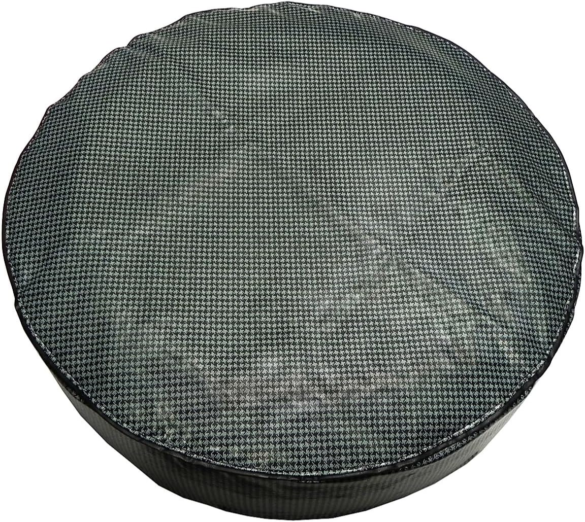 Inline Tube Compatible with 1964-72 GM Spare Tire Cover, Aqua Houndstooth