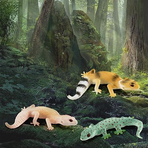 Miniatura 3 de Figuras de juguete de camaleón, figuras de lagarto realistas, 3 piezas, figuras de animales del bosque tropical, modelo de proyecto escolar para
