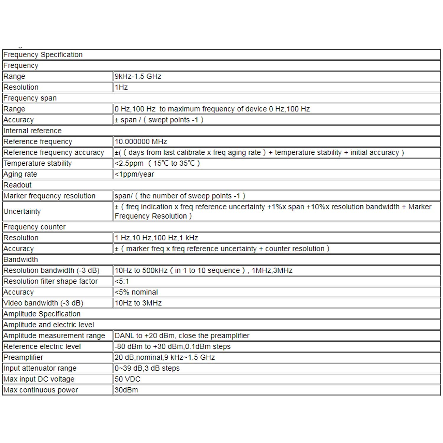 XSA1015-TG Analyzer Spectrum Zestaw oscyloskopu 9kHz -1.5GHz 10.4 TFT Generator śledzenia LCD 100-240V Do użytku laboratoryjnego