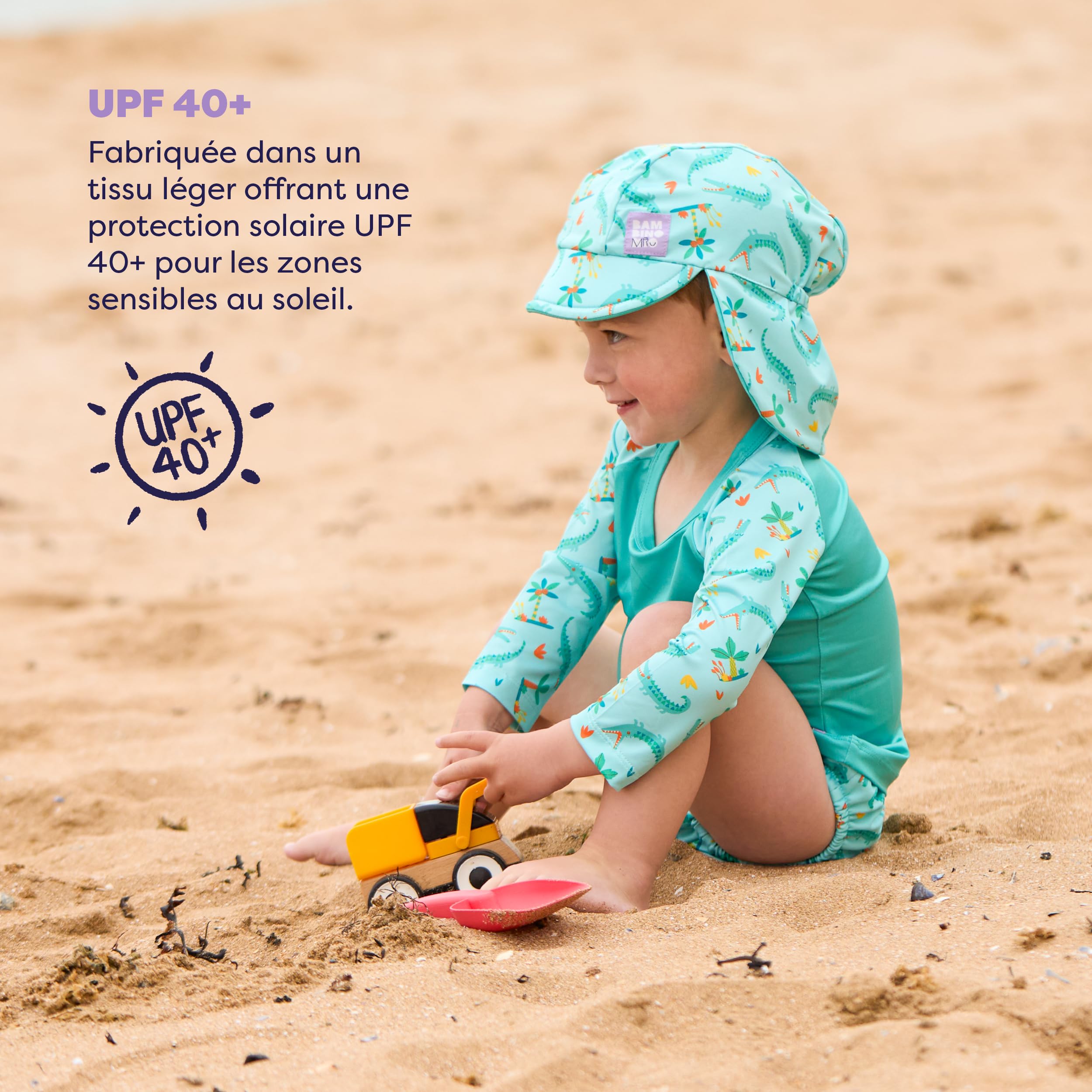 Bambino Mio Anti-UV UPF 40+ Ensemble de Bain pour bébé (0 Mois à 3 Ans), avec Couche de Bain réutilisable et t-Shirt de Bain avec Protection Solaire