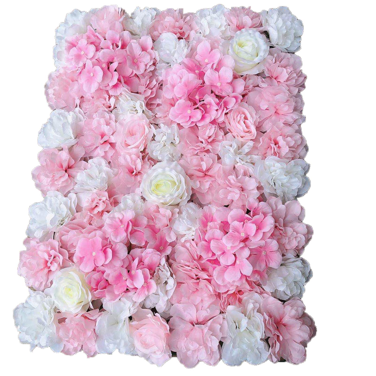 Künstliche Blumen Wandpaneele, Blumenwandpaneel, 40x60cm, 12 Stück | Seidenstoff, Wanddeko Blumen, für Hochzeit, Valentinstag, Zuhause,Hintergrunddekoration