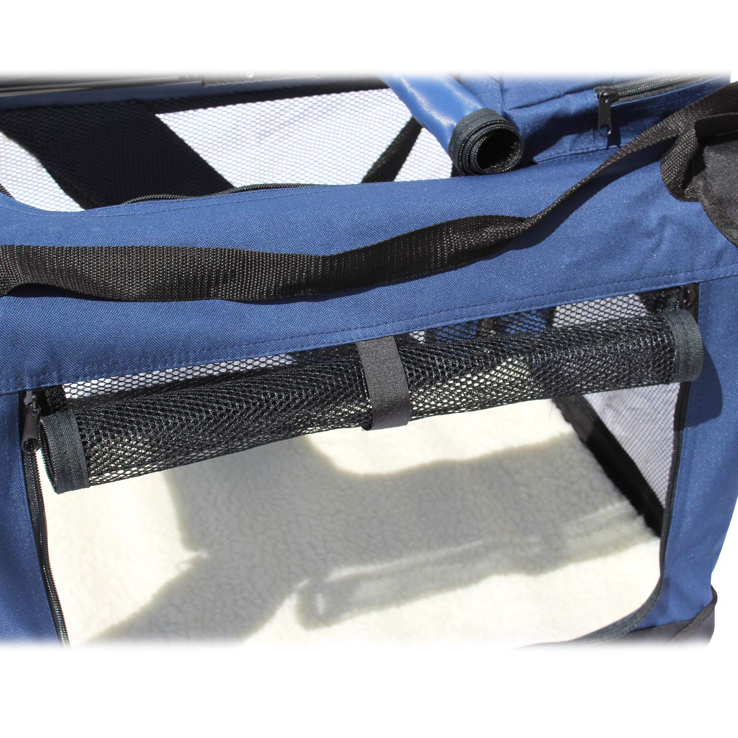 Transportin para Perros Plegable Yatek de entradas Laterales y Superiores con Alta Visibilidad, Confort y Seguridad para tu Mascota de tamaño L (70 x 52 x 52 cm)