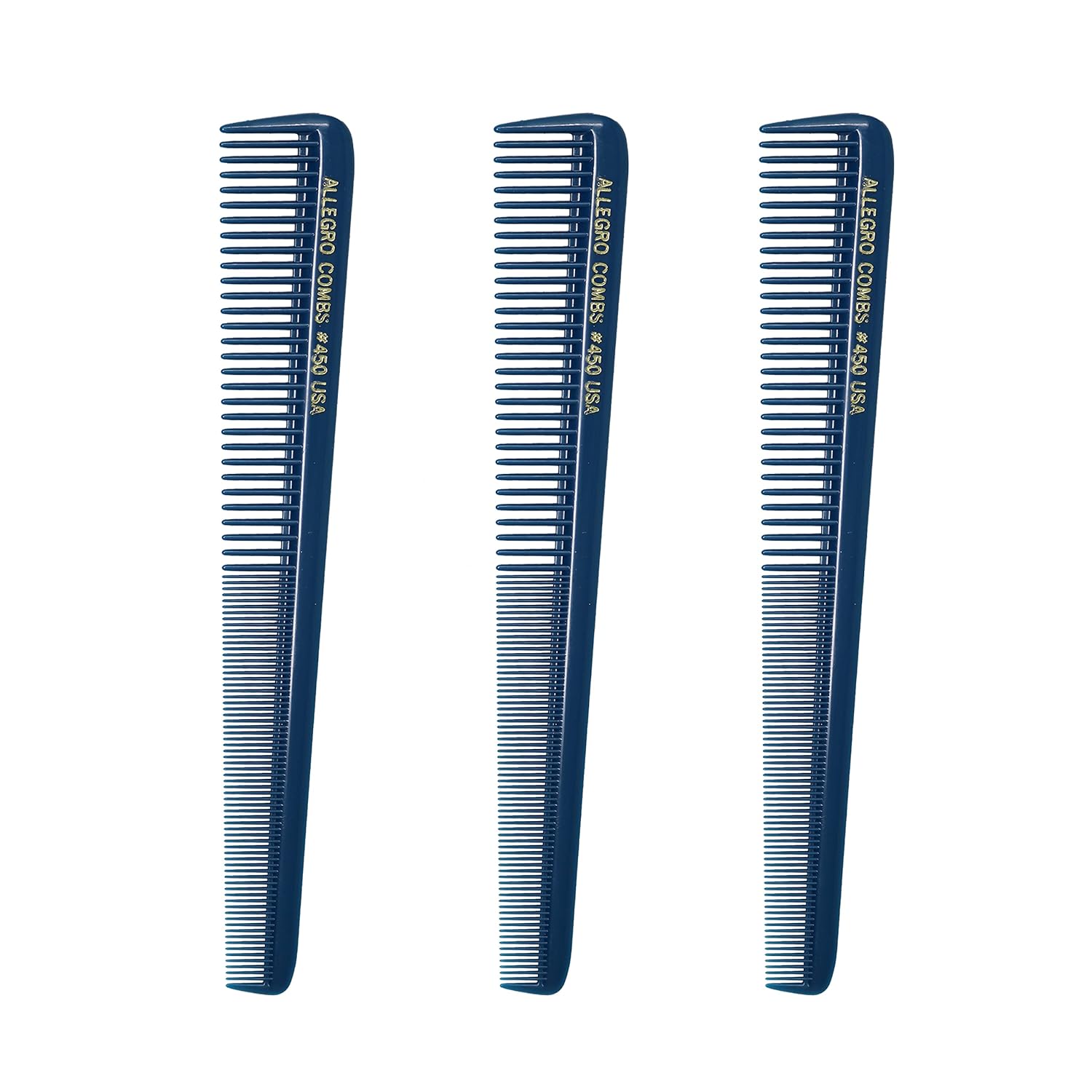 Allegro Combs 450 Tapered Hair Cutting Combs Barber Hair Hairstylist Combs Women's