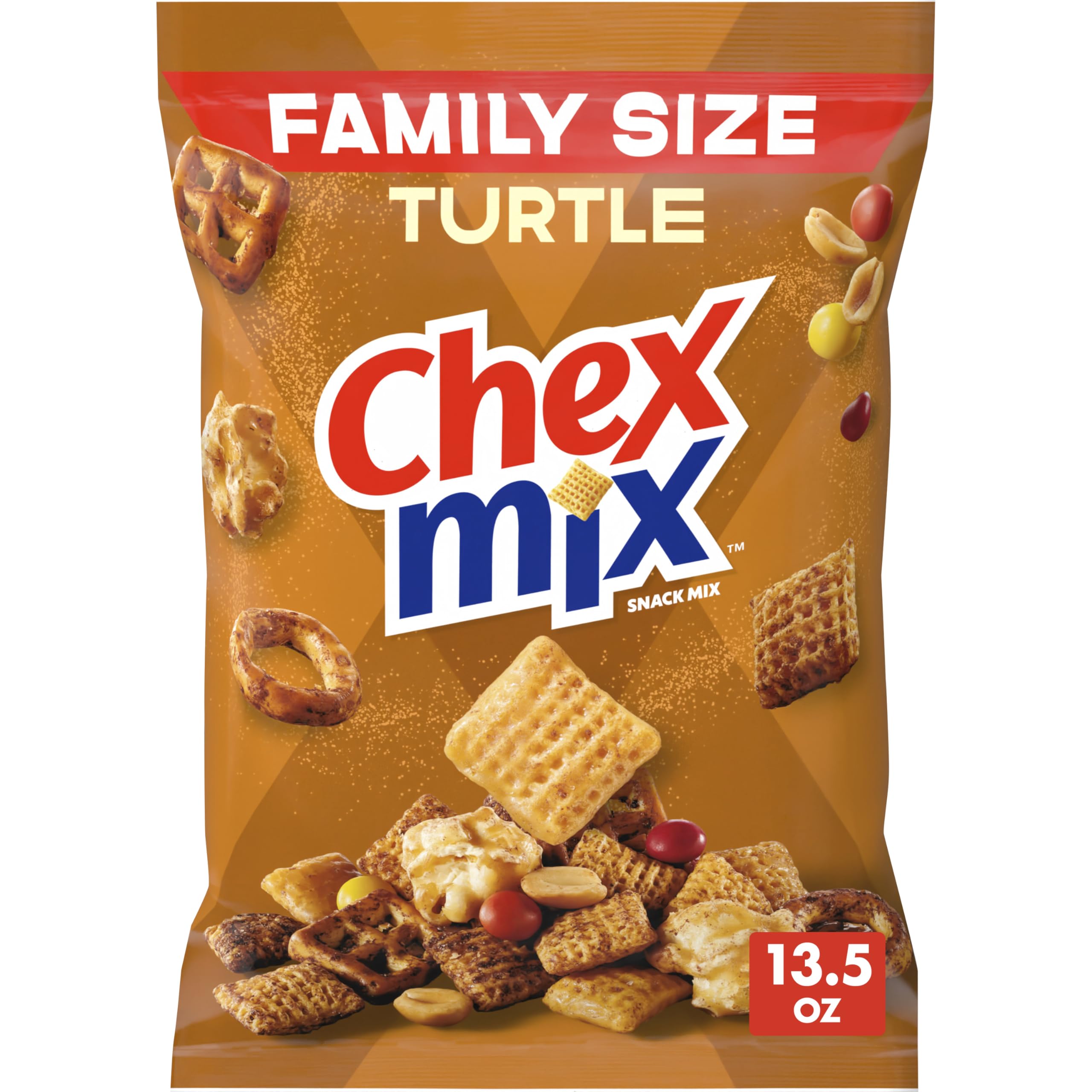 Turtle Snack Mix, Indulgent Snacks, Family Size, 13.5 oz