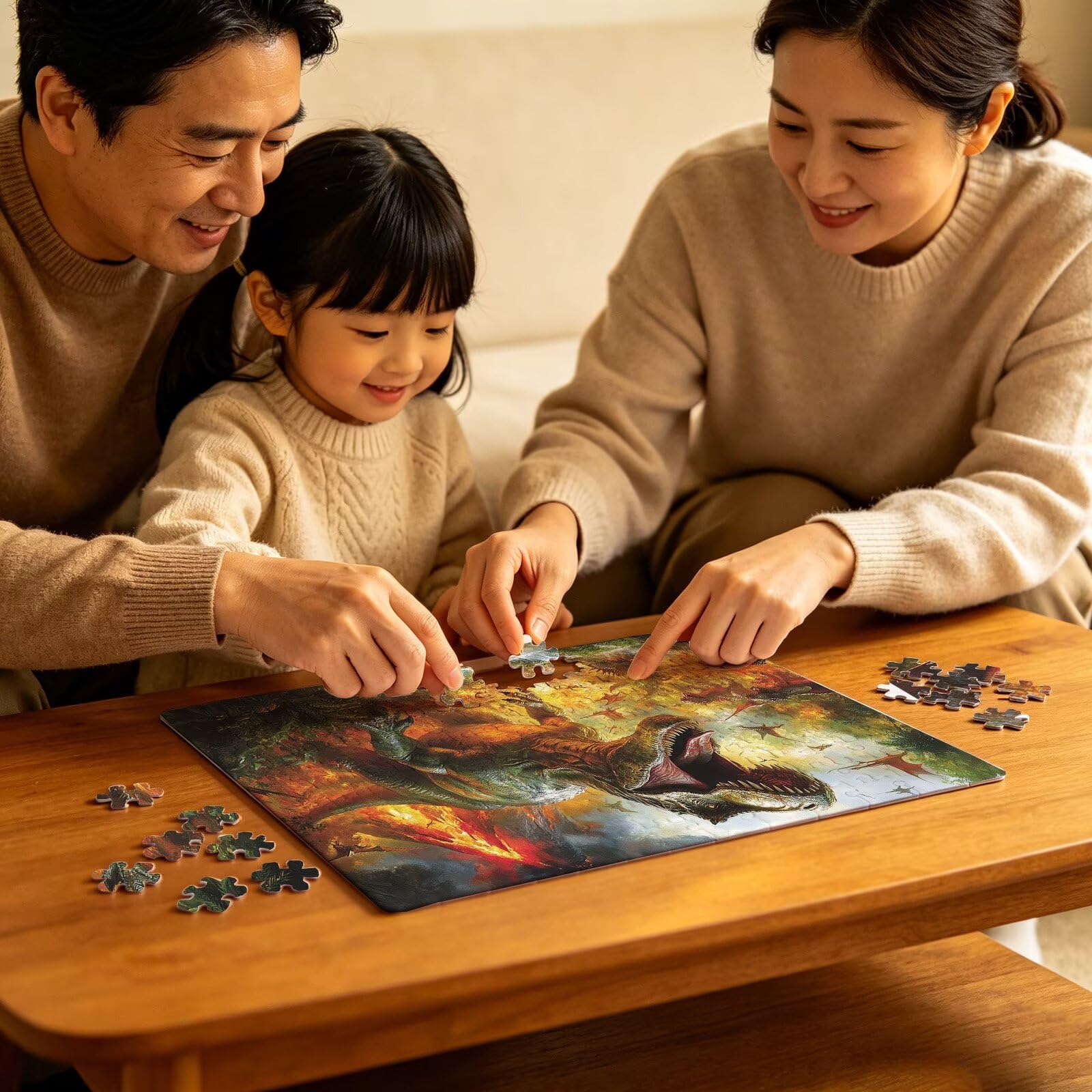 Puzzle 5000 sztuk dinozaurów zwierzęcych (2) - duże drewniane puzzle - puzzle 5000 elementów dla dorosłych - gra inteligencyjna - z wykwintnym pudełkiem do pakowania - precyzyjne cięcie - wystrój domu