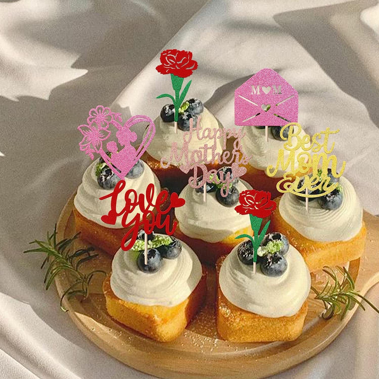 Decorazione per torta di buon compleanno mamma - Glitter in 19 colori - Italia