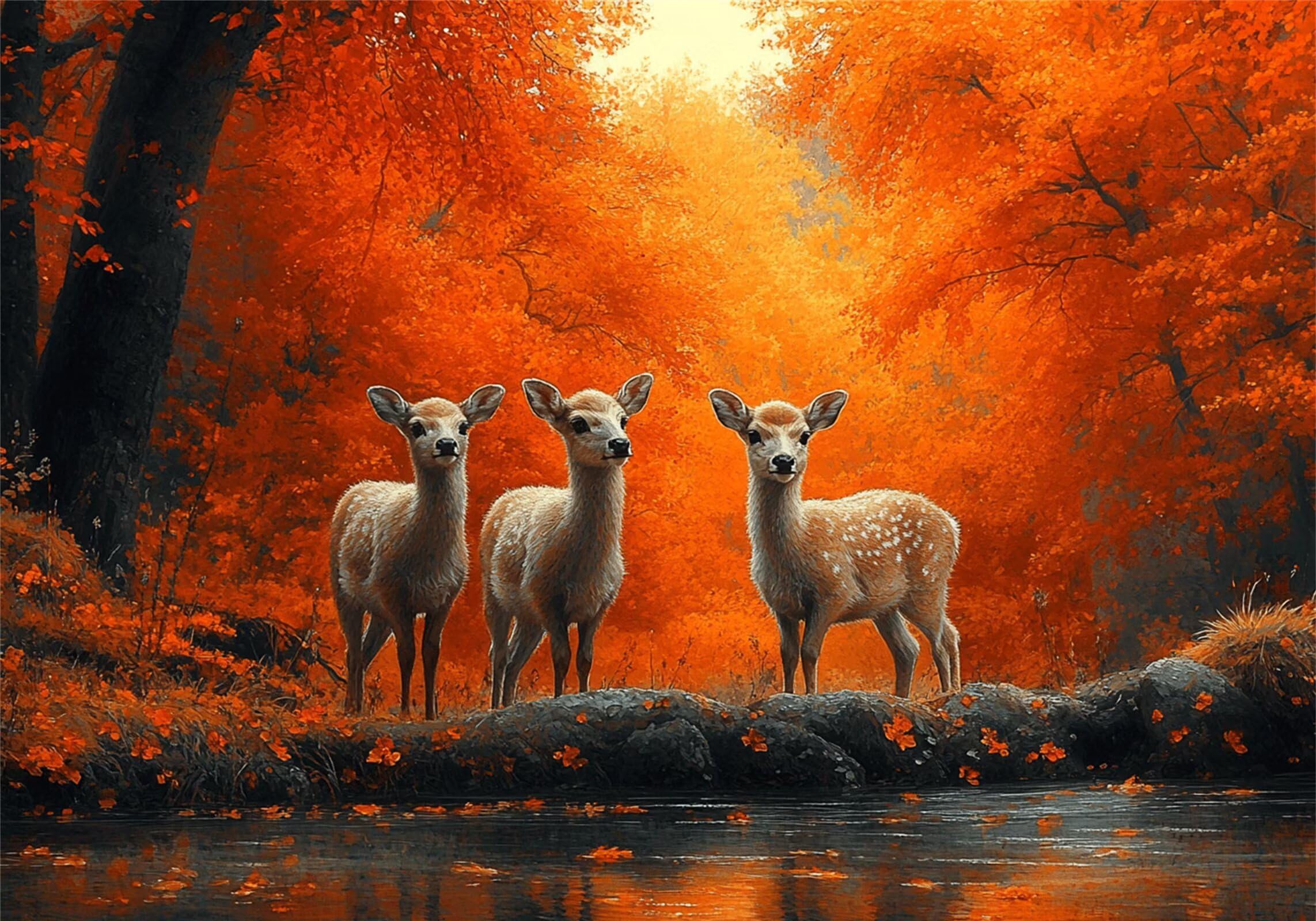 REH Puzzle 3000 elementów dla dorosłych, klasyczne puzzle, las, wytworne, trudne, edukacyjne zabawki dla dzieci, drewniane puzzle, duże puzzle, odpowiednie dla wszystkich grup wiekowych P-976