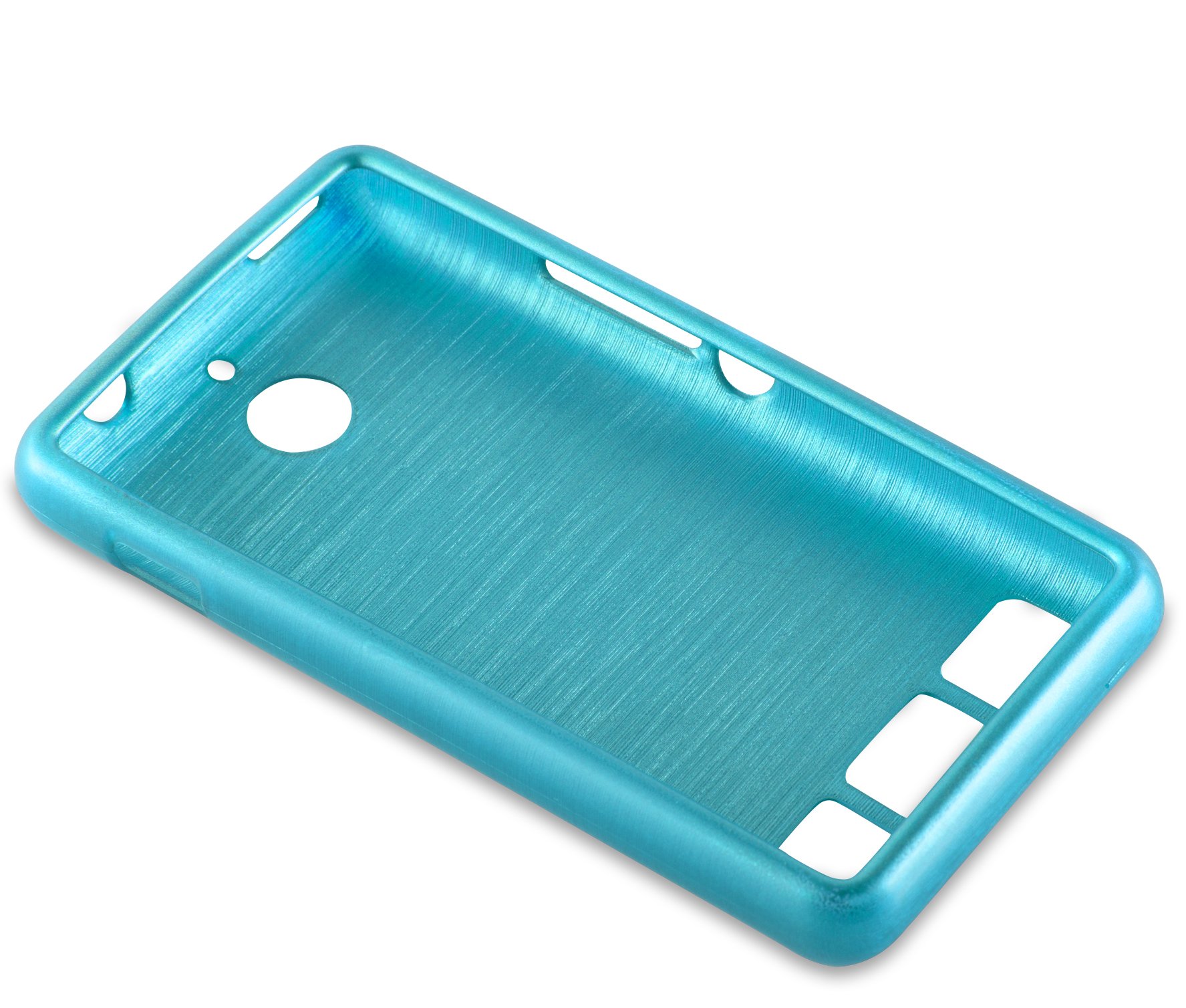 Cadorabo Case For Sony Xperia E1 Cover In TURQUOISE TPU Silicone Brushed Design