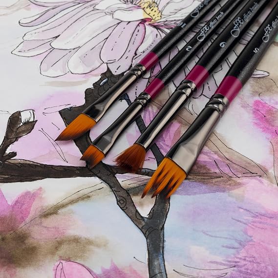 Creative Mark FX Effects Taklon Paint Brushes, Set of 10