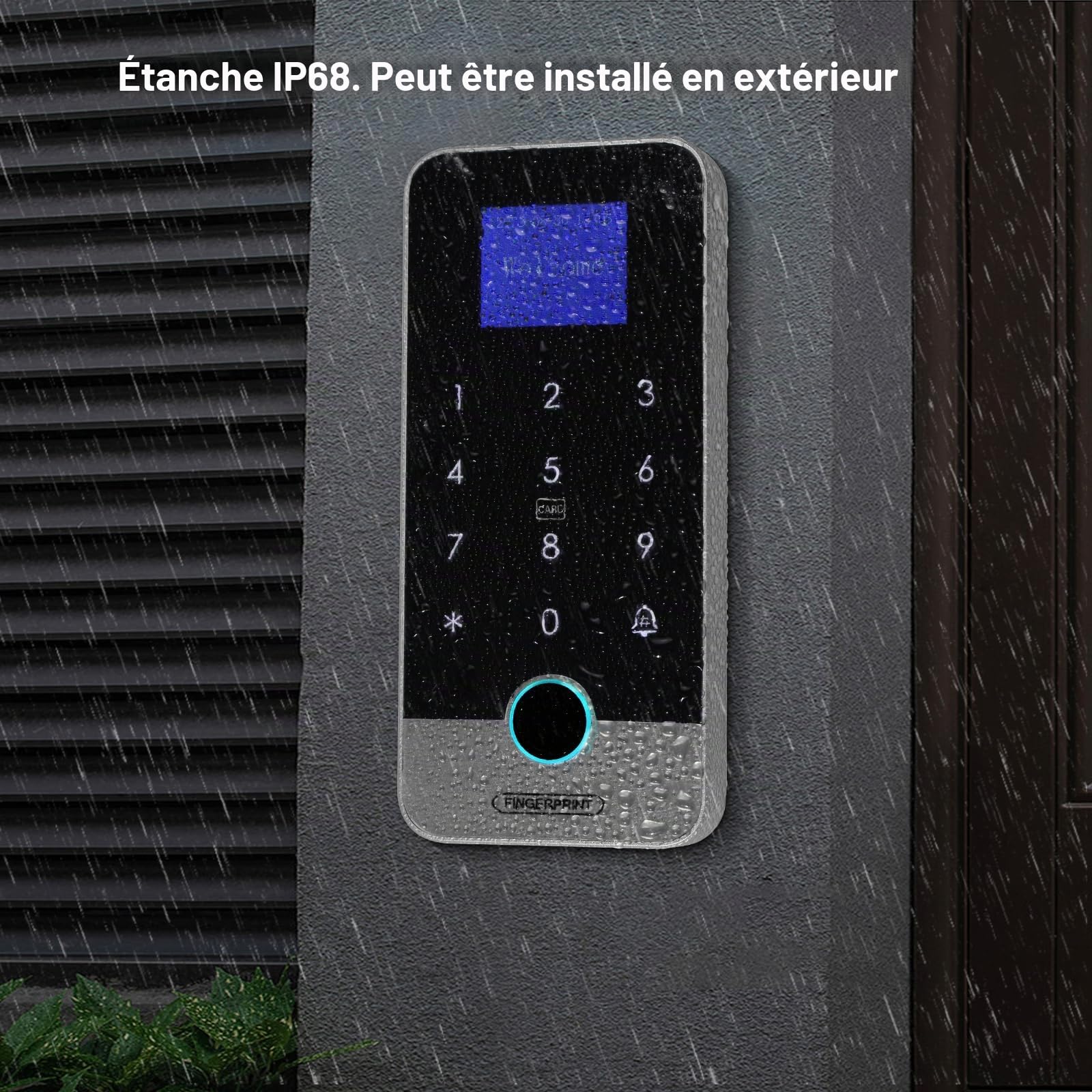 Kit de contrôle d'accès ReaIOKbii Bluetooth avec application Tuya, système de contrôle d'accès intelligent par empreinte digitale et RFID, serrure de porte à clavier tactile, serrure à mortaise