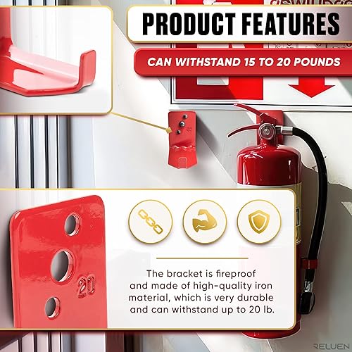 Miniatura 3 de Soporte de pared para extintor de incendios, soporte de pared para extintor de incendios, soporte de montaje y soportes para extintor de incendios,