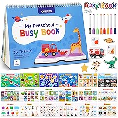 Busy Book for Toddlers, Preschool Learning Activities, Montessori Learning Educational Toys, Tracing Activity Coloring Books for Kids Ages 3-8, Travel Toys Back to School Gifts, Summer Activities