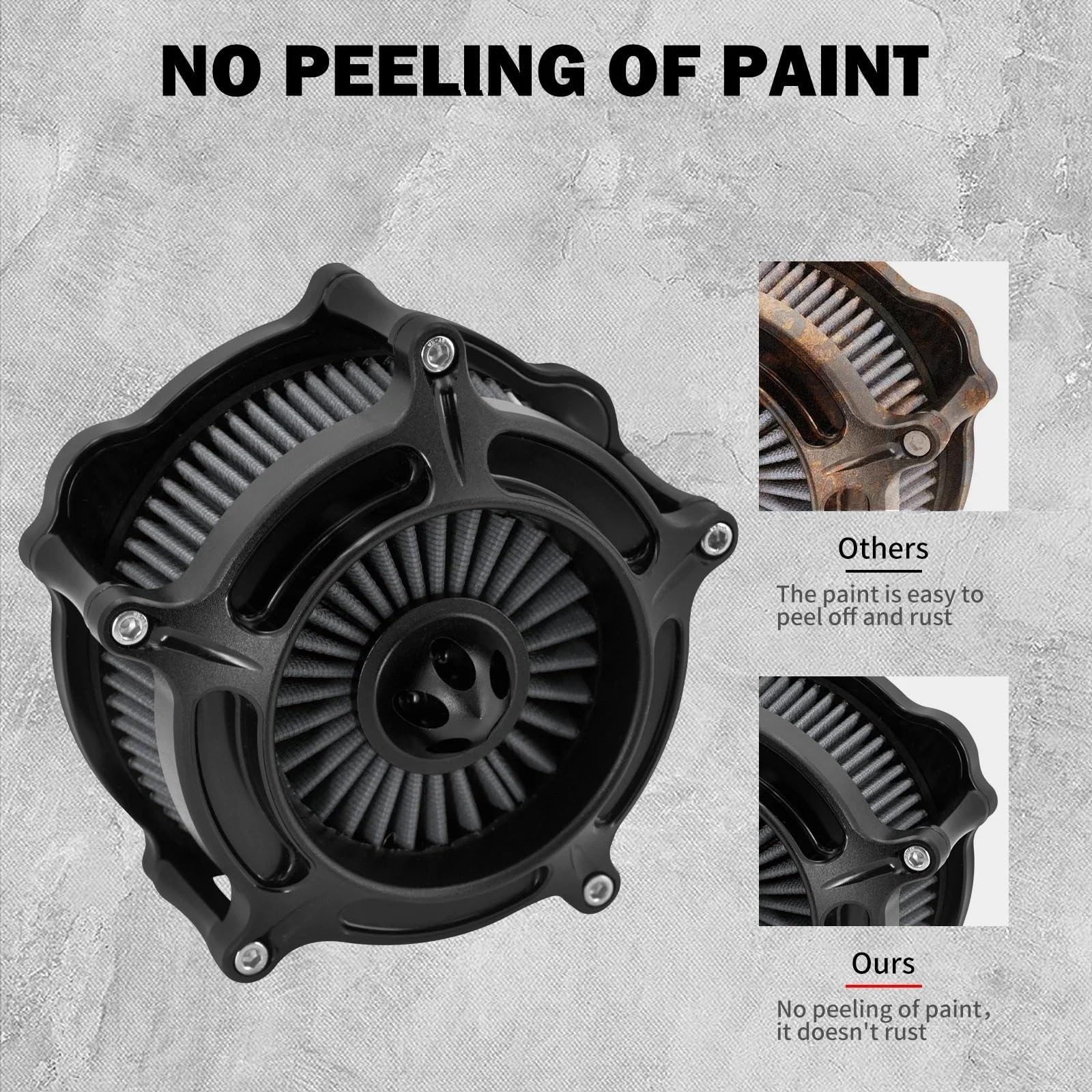 filtro aria moto Filtro aria moto filtro di aspirazione nero adatto per Harley Sportster XL 883 1200 Dyna V-Rod Boy Touring FLHR FLHX(Air Filter A)