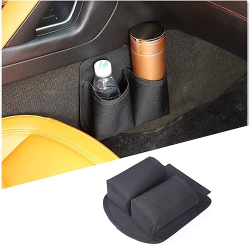 Miniatura 7 de Qiosreui Bandeja de almacenamiento lateral de tela Oxford para consola central para Chevrolet Corvette C7 2014-2019, bolsa de almacenamiento