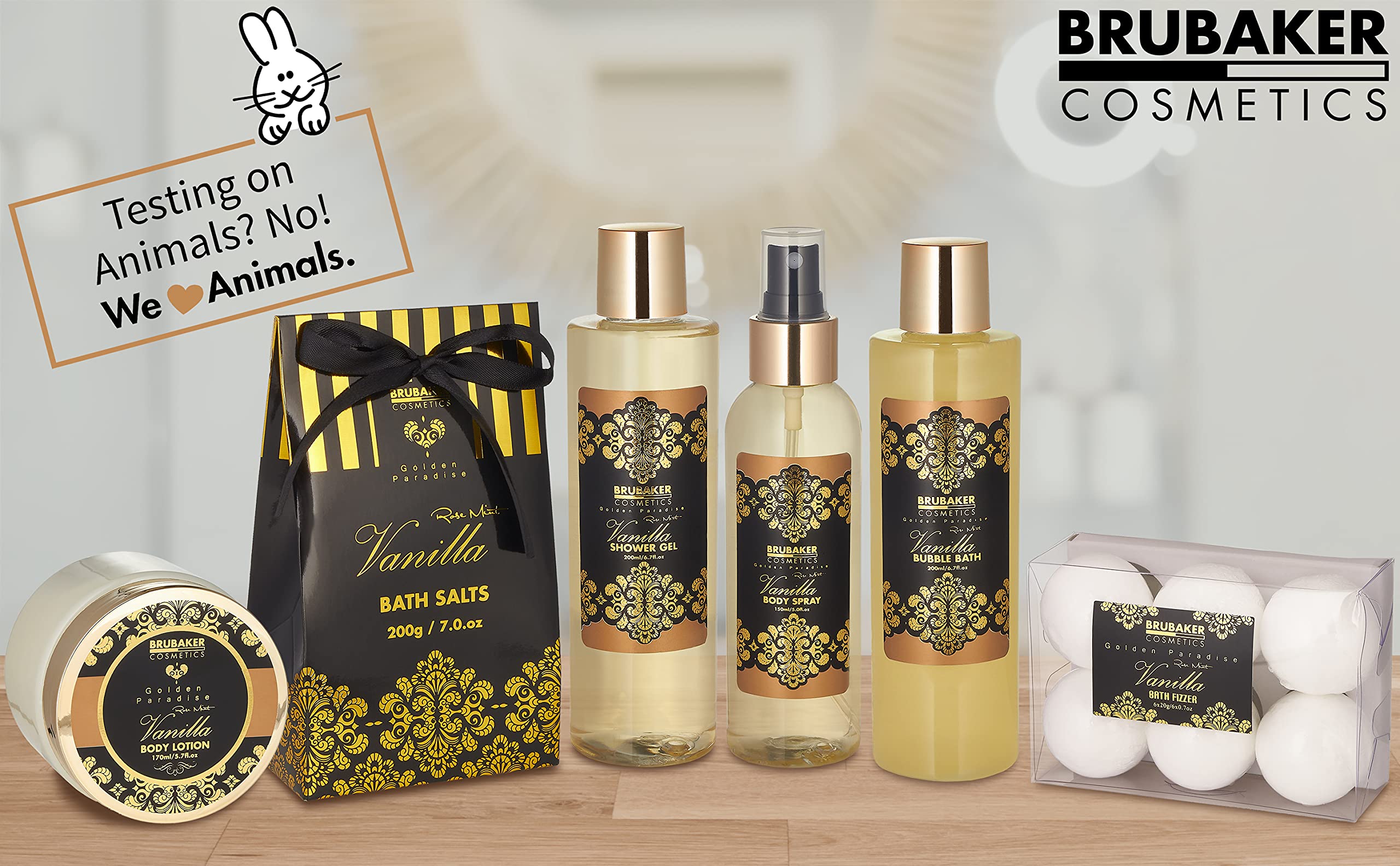 BRUBAKER Cosmetics zestaw do kąpieli i prysznica wanilia mięta 8-częściowy