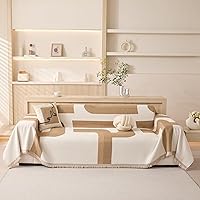 Vista 9 de MEETSKY Funda de sofá para sofá de cojines, protector de muebles de sofá, fundas de sofá de chenilla, fundas de sofá seccional para mascotas, funda