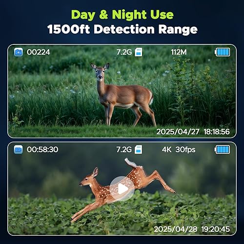 Miniatura 6 de Gafas de visión nocturna, prismáticos de visión nocturna 4K de 112 MP para adultos, zoom 12X y batería de 5000 mAh, tarjeta de 64 GB incluida