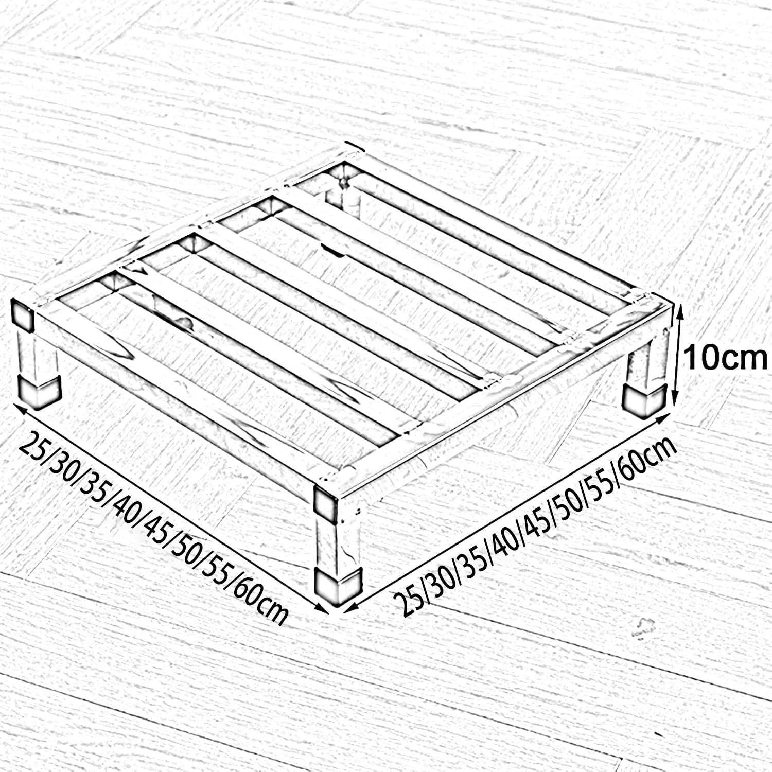 JINMLBO Heightened Air Conditioner Base, Furniture Appliances Base Stand, Stainless Steel Floor Shelf Bottom Bracket for Warehouses Garage Kitchens Shops(30x20x10cm)