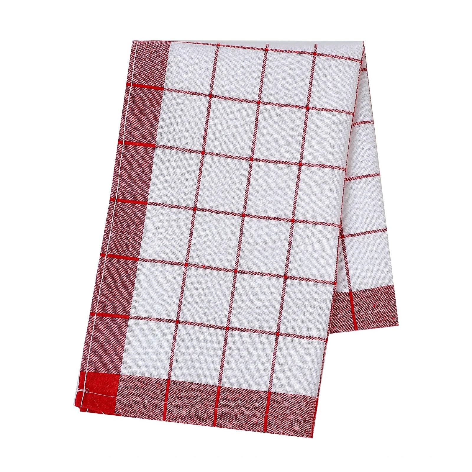 WJIAYAO Checkered Tea Towels Large Plaid Kitchen Dish Towels