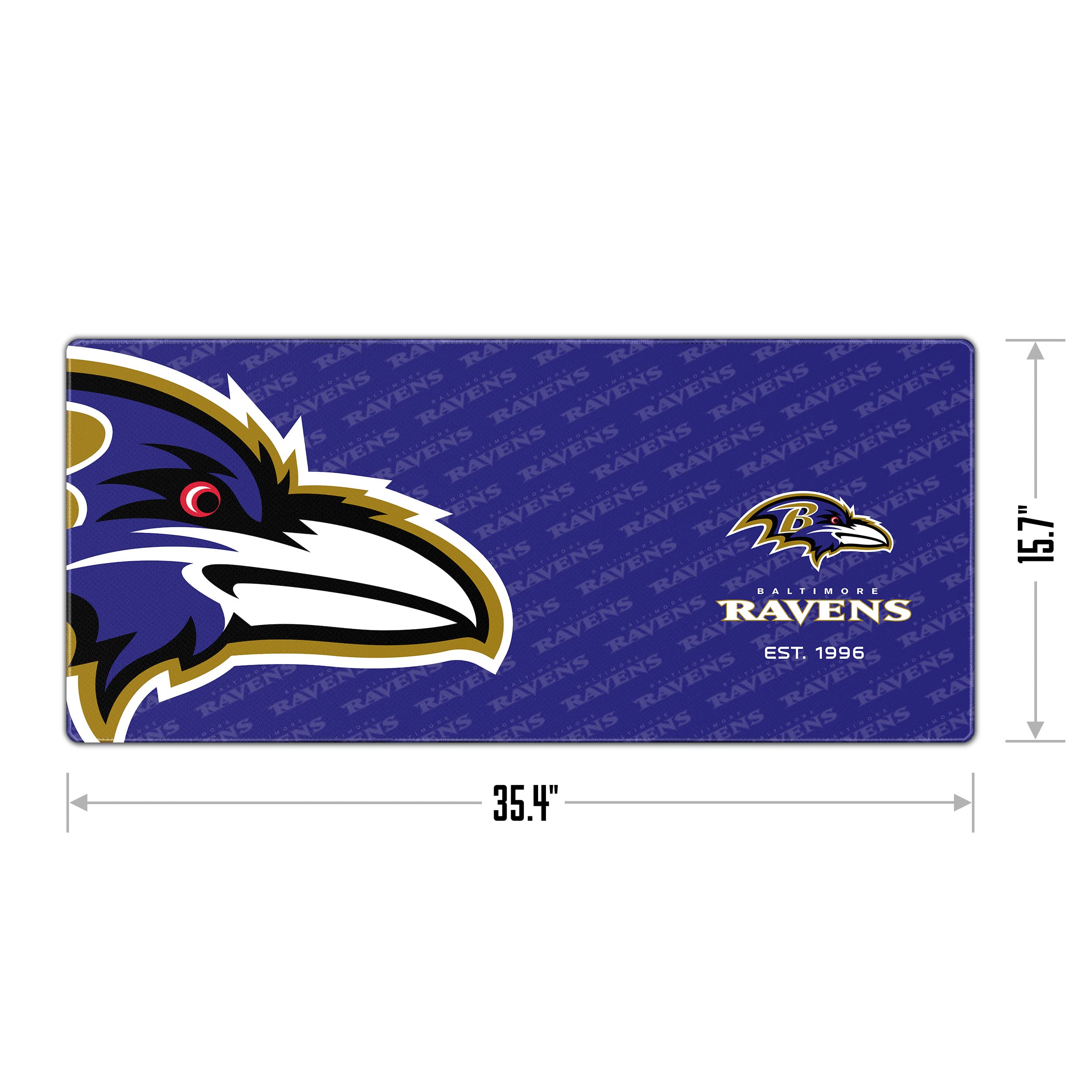 YouTheFan NFL Baltimore Ravens Logo Series - Sottomano da scrivania