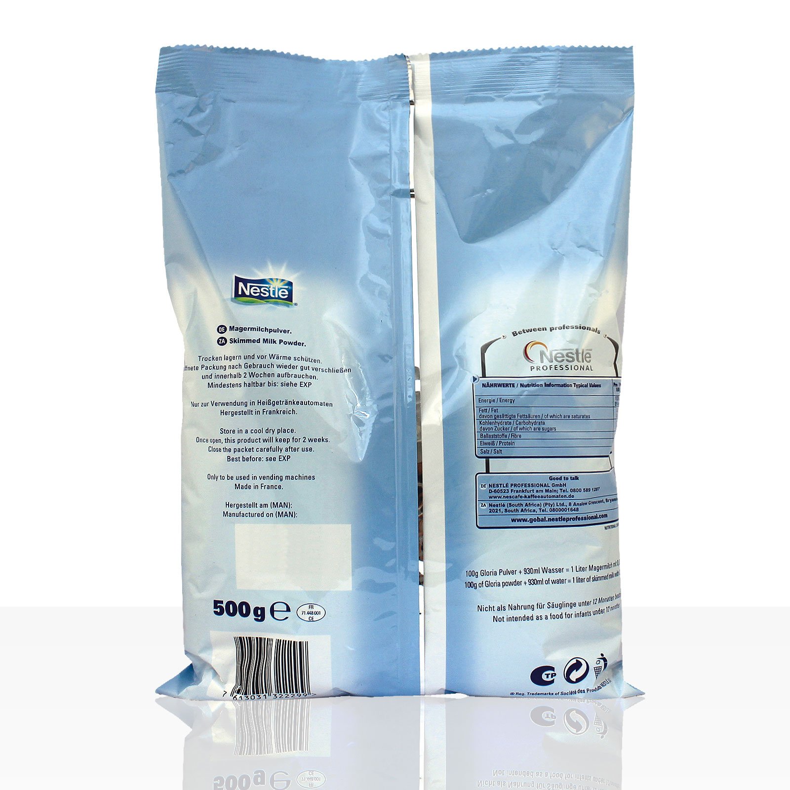 Nestlé GLORIA Magermilchpulver Füllprodukt Getränke Automaten Topping, 5 kg